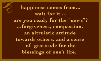 happiness comes from